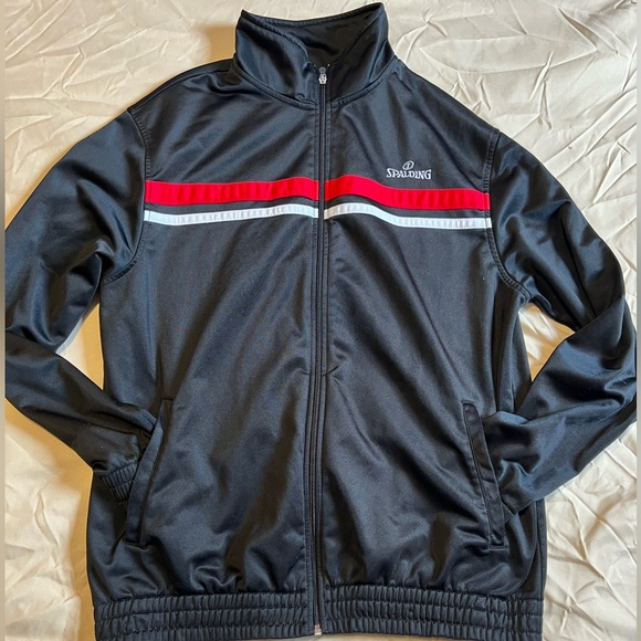 Spalding Men's Zip Up Basketball Training Track Jacket - Picture 1 of 4